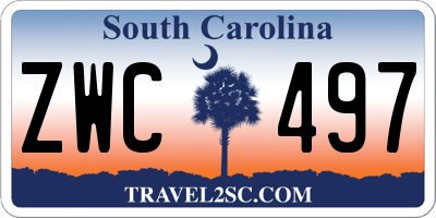 SC license plate ZWC497