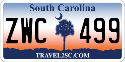 SC license plate ZWC499