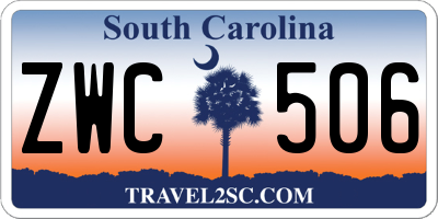 SC license plate ZWC506