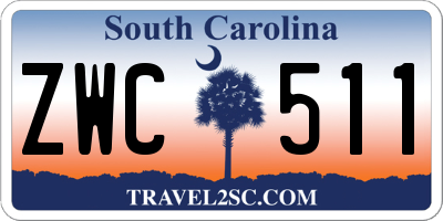 SC license plate ZWC511