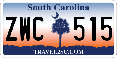 SC license plate ZWC515