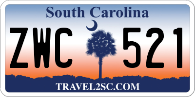 SC license plate ZWC521