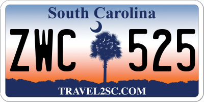 SC license plate ZWC525