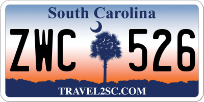 SC license plate ZWC526