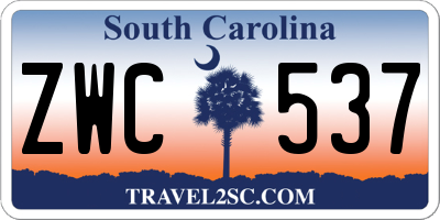 SC license plate ZWC537