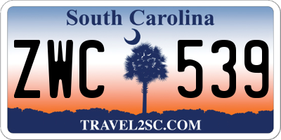 SC license plate ZWC539