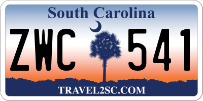 SC license plate ZWC541