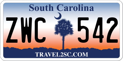SC license plate ZWC542