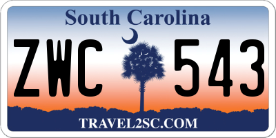 SC license plate ZWC543