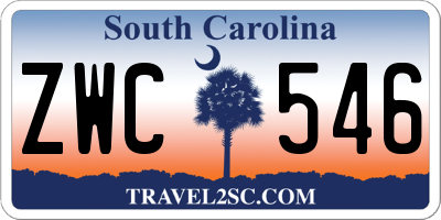 SC license plate ZWC546