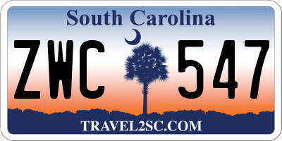 SC license plate ZWC547
