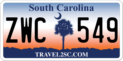 SC license plate ZWC549