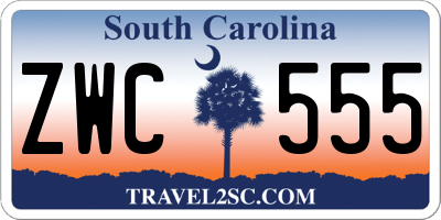 SC license plate ZWC555
