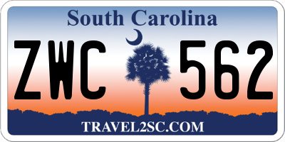 SC license plate ZWC562