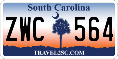 SC license plate ZWC564