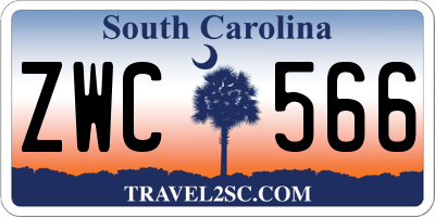 SC license plate ZWC566