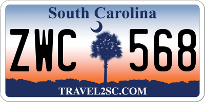 SC license plate ZWC568