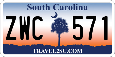 SC license plate ZWC571