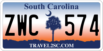 SC license plate ZWC574