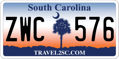 SC license plate ZWC576