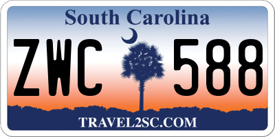 SC license plate ZWC588