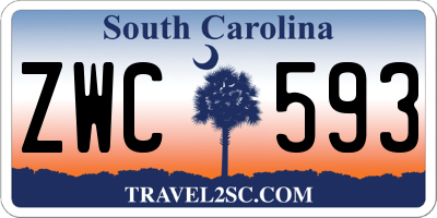 SC license plate ZWC593