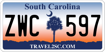 SC license plate ZWC597