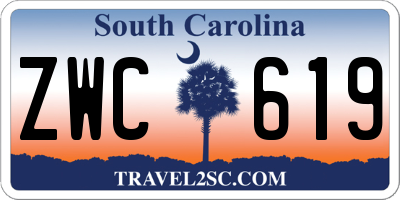 SC license plate ZWC619