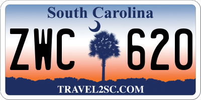 SC license plate ZWC620