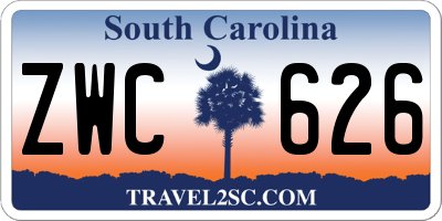 SC license plate ZWC626