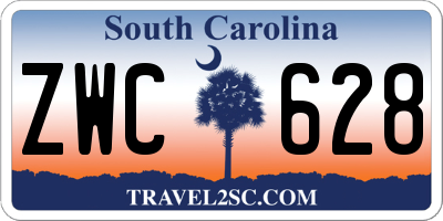 SC license plate ZWC628