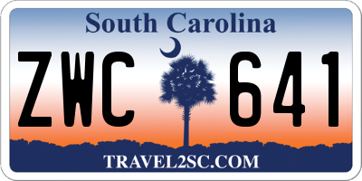 SC license plate ZWC641
