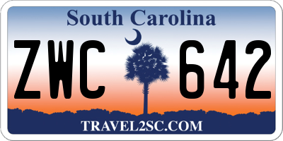 SC license plate ZWC642