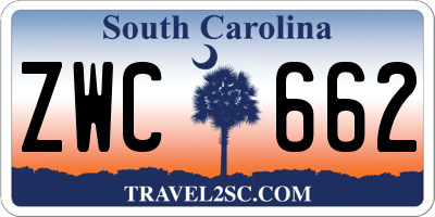 SC license plate ZWC662