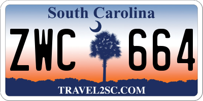 SC license plate ZWC664