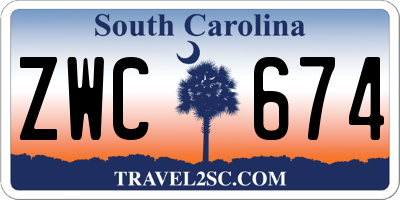 SC license plate ZWC674