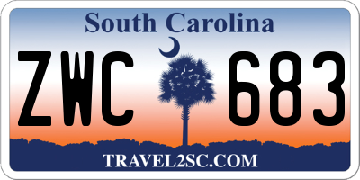 SC license plate ZWC683