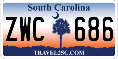 SC license plate ZWC686