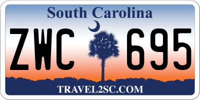 SC license plate ZWC695