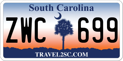 SC license plate ZWC699