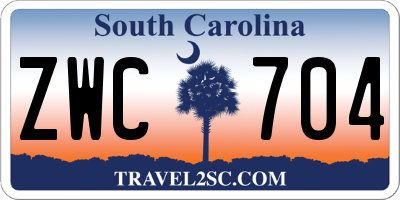 SC license plate ZWC704