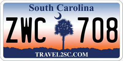 SC license plate ZWC708