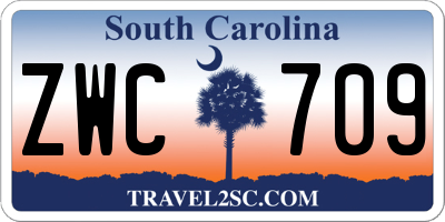 SC license plate ZWC709