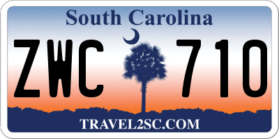 SC license plate ZWC710