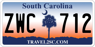 SC license plate ZWC712