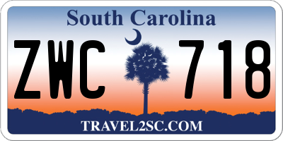 SC license plate ZWC718