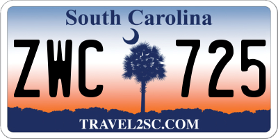 SC license plate ZWC725