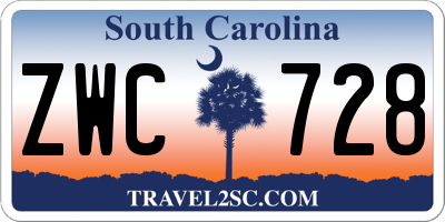 SC license plate ZWC728