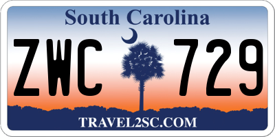 SC license plate ZWC729