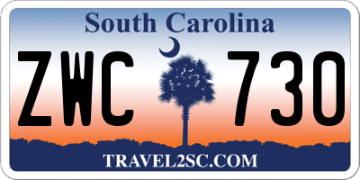 SC license plate ZWC730
